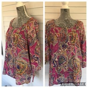 Floral Peasant Top